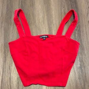 EXPRESS red crop top